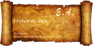 Ehrhardt Aba névjegykártya