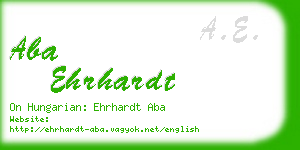 aba ehrhardt business card